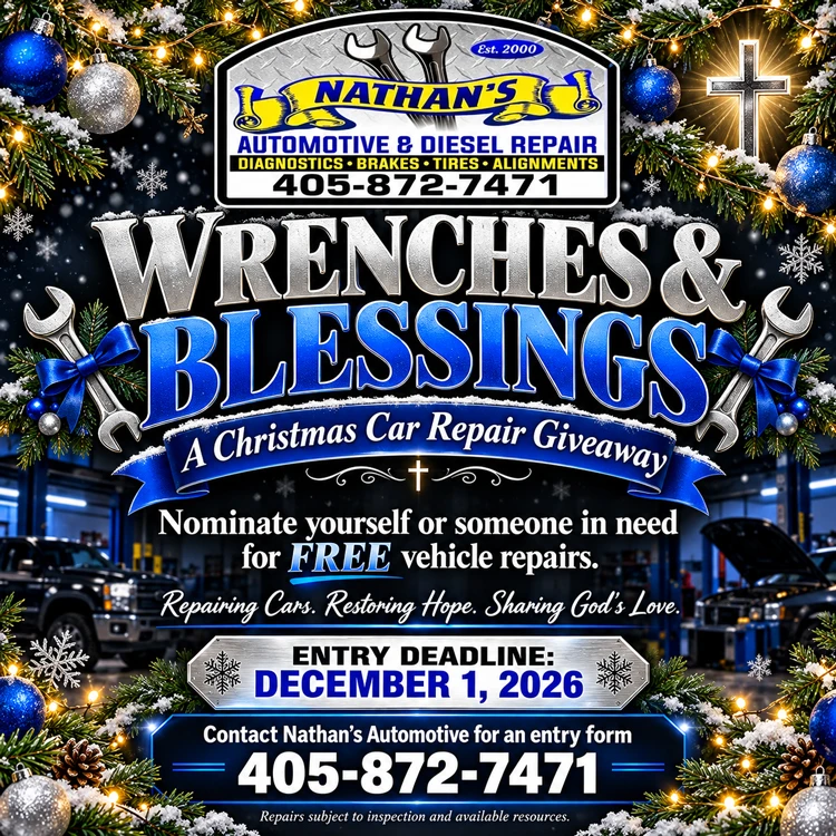Christmas car repair giveaway by Nathan's Automotive.